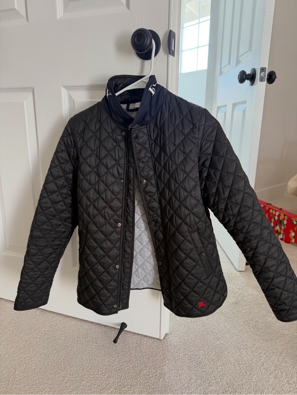 Burberry Big Kid Quilted Black Lightweight Jacket